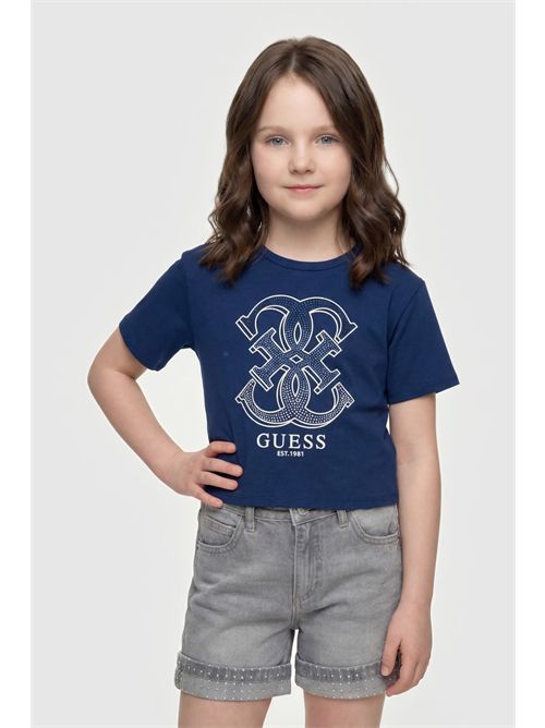 T-shirt con logo in strass GUESS | J6RI28K6YW4/G7HR
